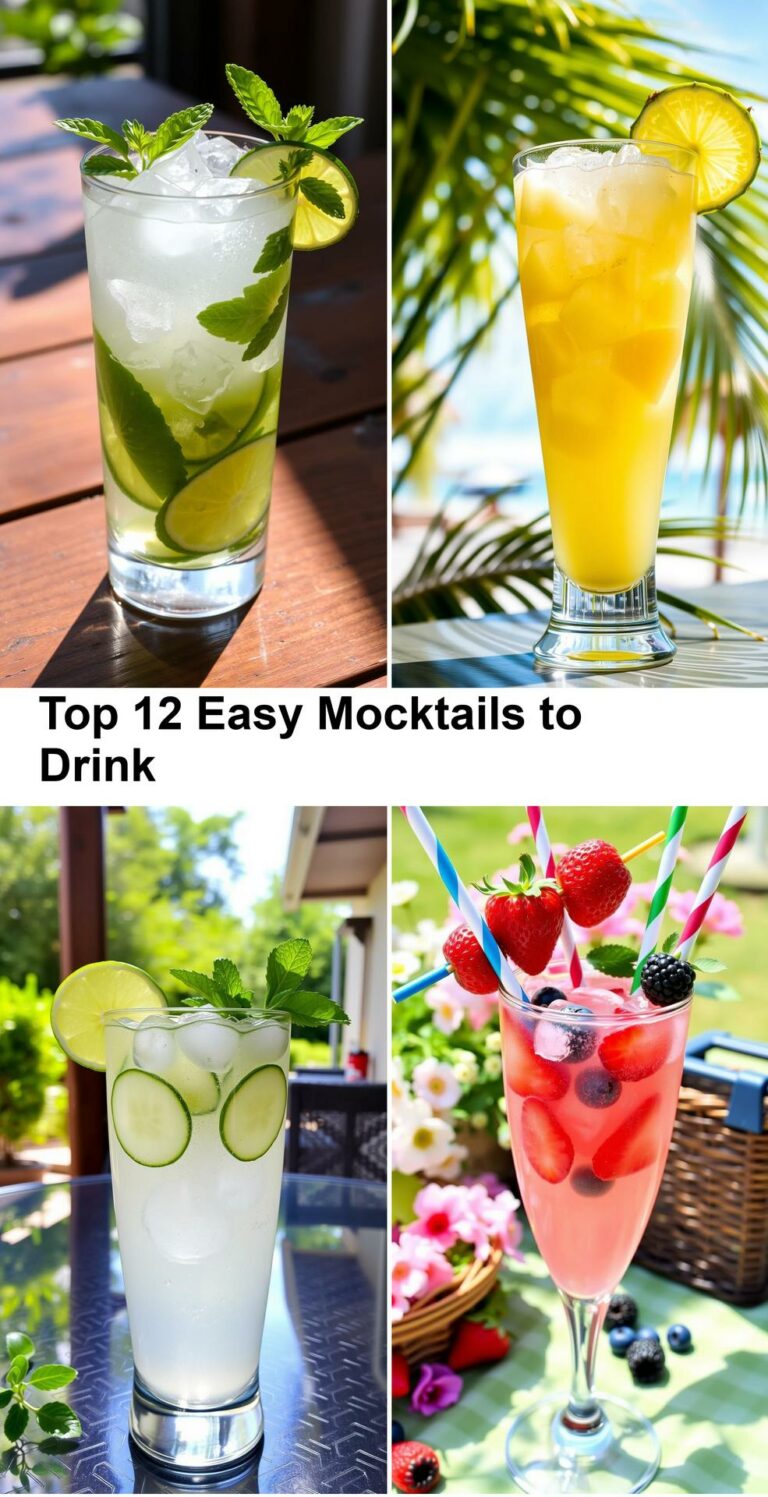 Top 12 Easy Mocktails to Drink