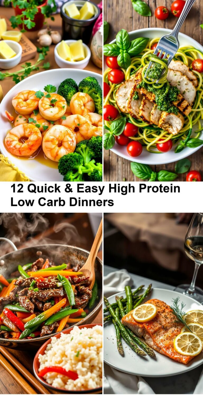 12 Quick & Easy High Protein Low Carb Dinners