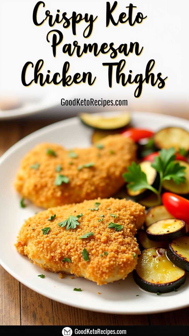 Crispy Keto Parmesan Crusted Chicken Thighs