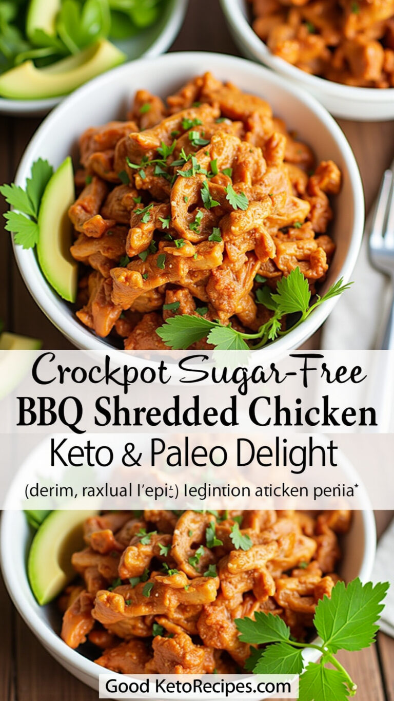 Crockpot Sugar-Free BBQ Shredded Chicken: Keto & Paleo Delight
