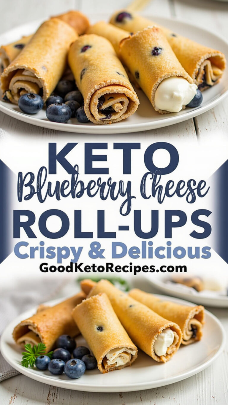 Keto Blueberry Cream Cheese Roll-Ups: Crispy & Delicious