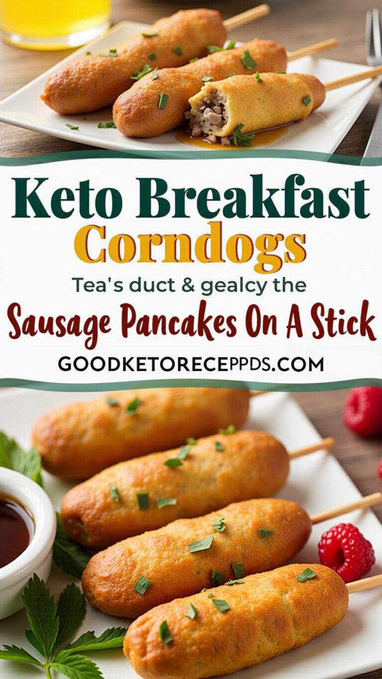 Keto Breakfast Corndogs: Sausage Pancakes On A Stick