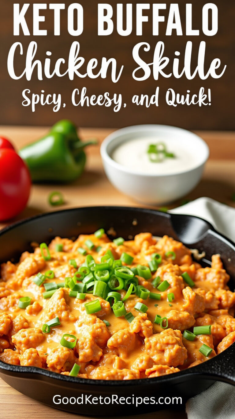 Keto Buffalo Chicken Skillet: Spicy, Cheesy, and Quick!