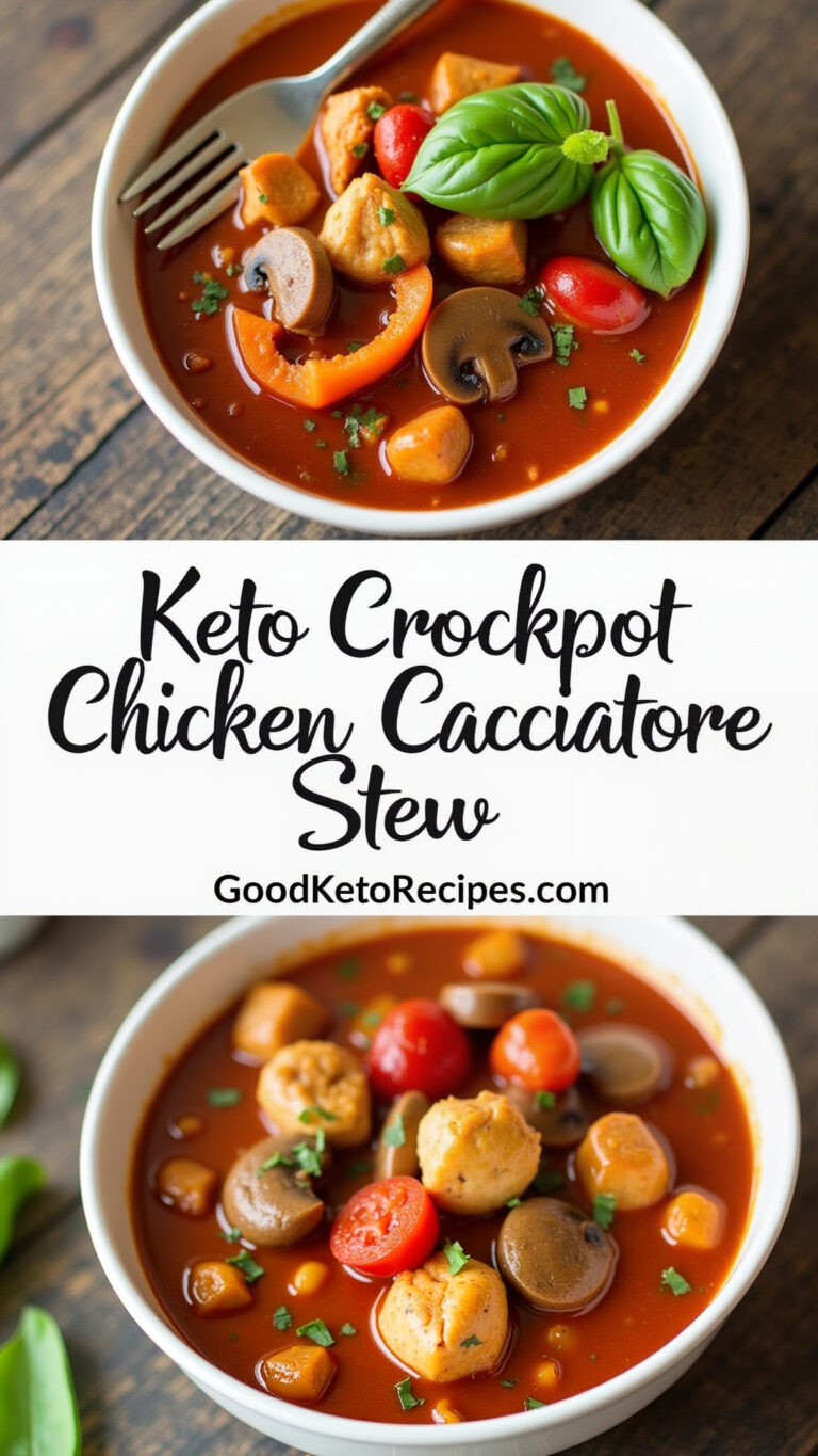 Keto Crockpot Chicken Cacciatore Stew