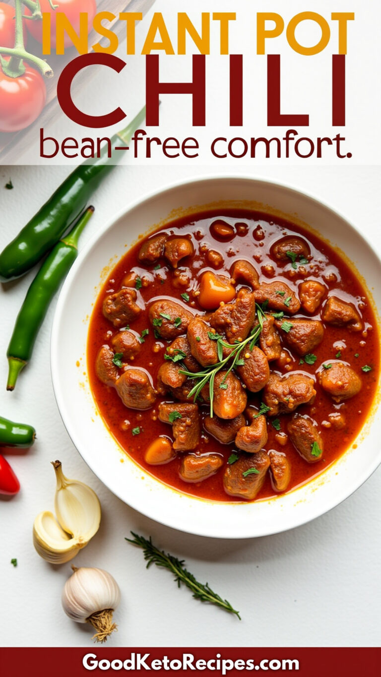 Keto Instant Pot Chili: Bean-Free Comfort