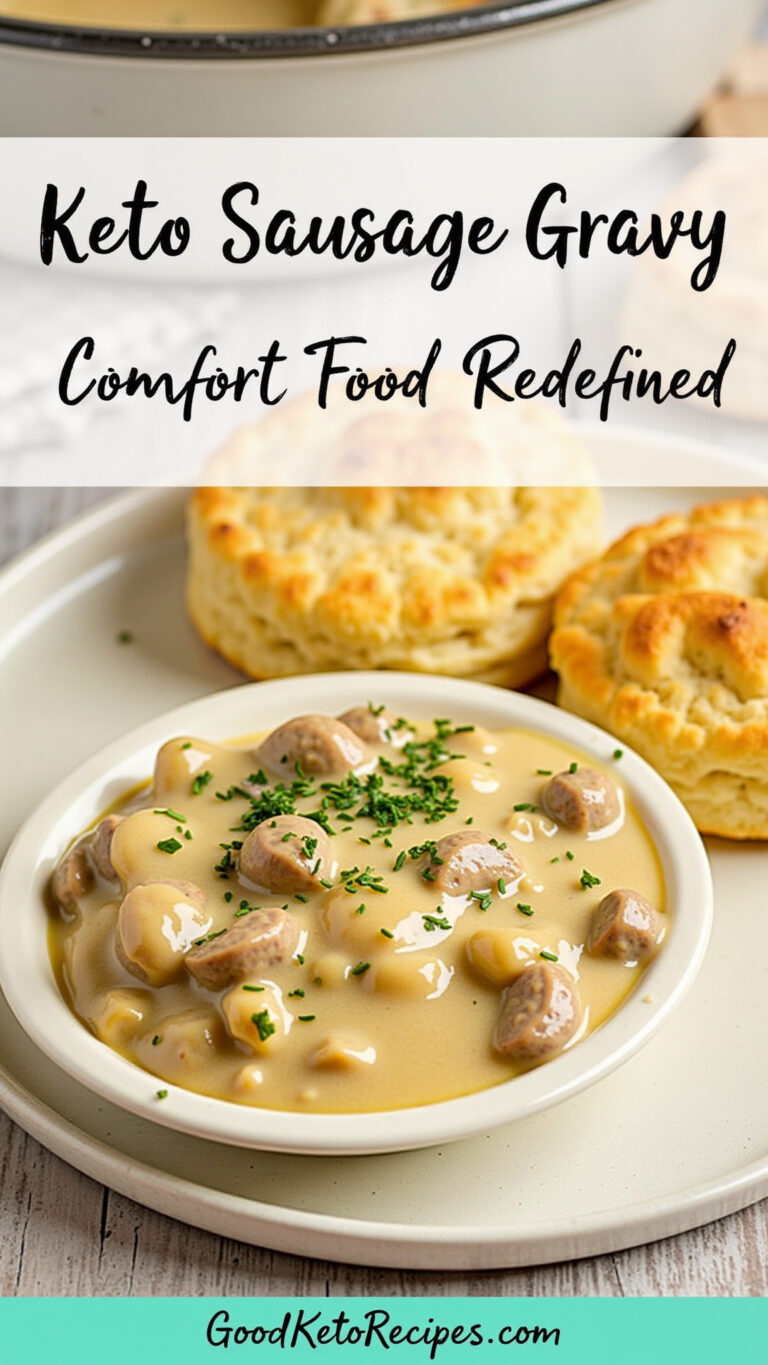 Keto Sausage Gravy and Biscuits: Comfort Food Redefined