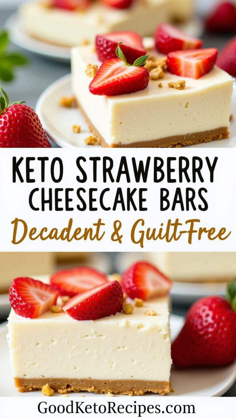 Keto Strawberry Cheesecake Bars: Decadent & Guilt-Free