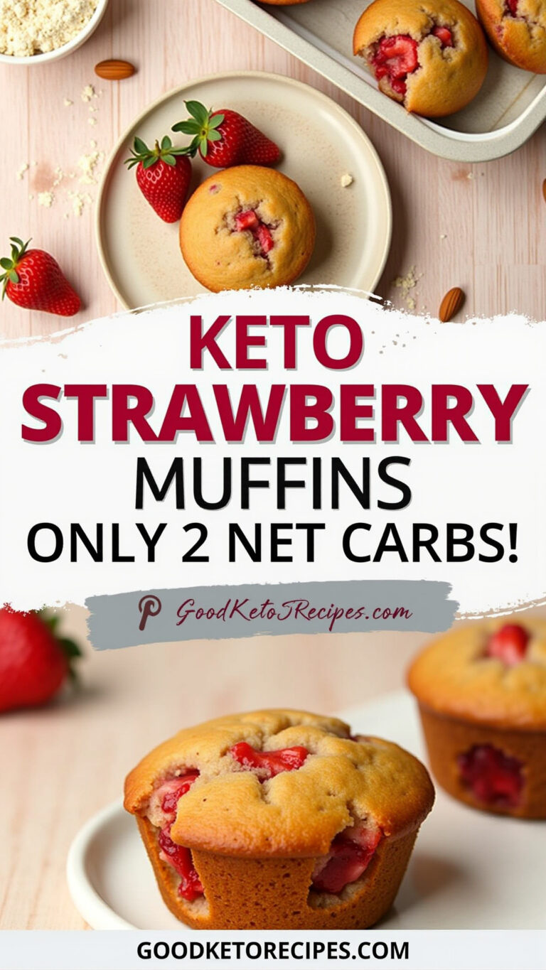 Keto Strawberry Muffins: Only 2 Net Carbs!