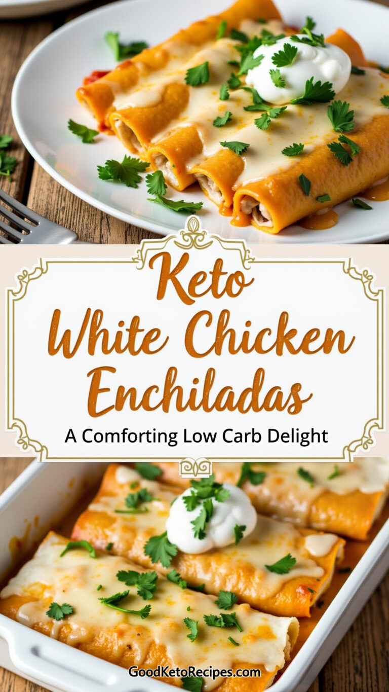 Keto White Chicken Enchiladas: A Comforting Low-Carb Delight