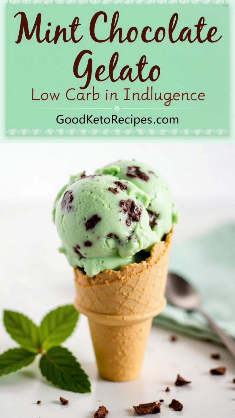 Mint Chocolate Gelato: Low Carb Indulgence