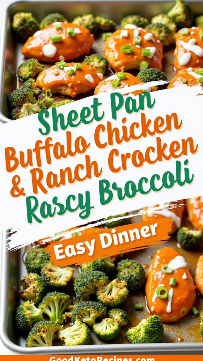 Sheet Pan Buffalo Chicken & Ranch Broccoli: Easy Dinner