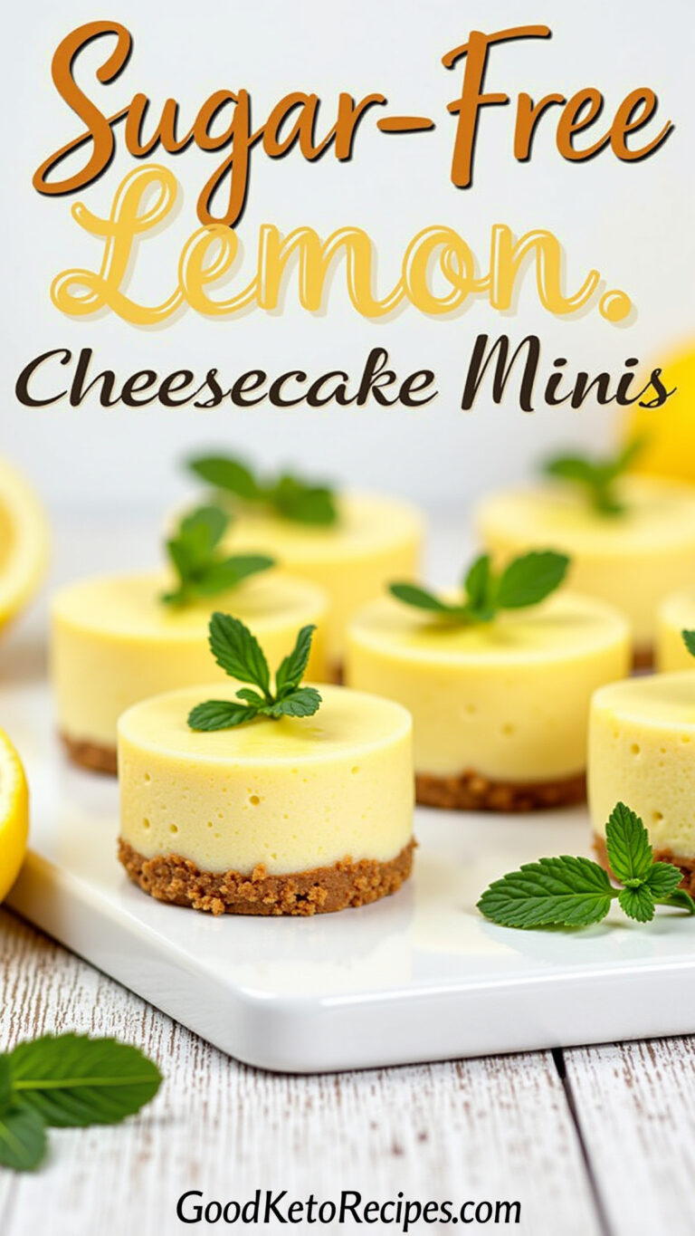 Sugar-Free Lemon Cheesecake Minis: Gluten-Free & Keto Delight