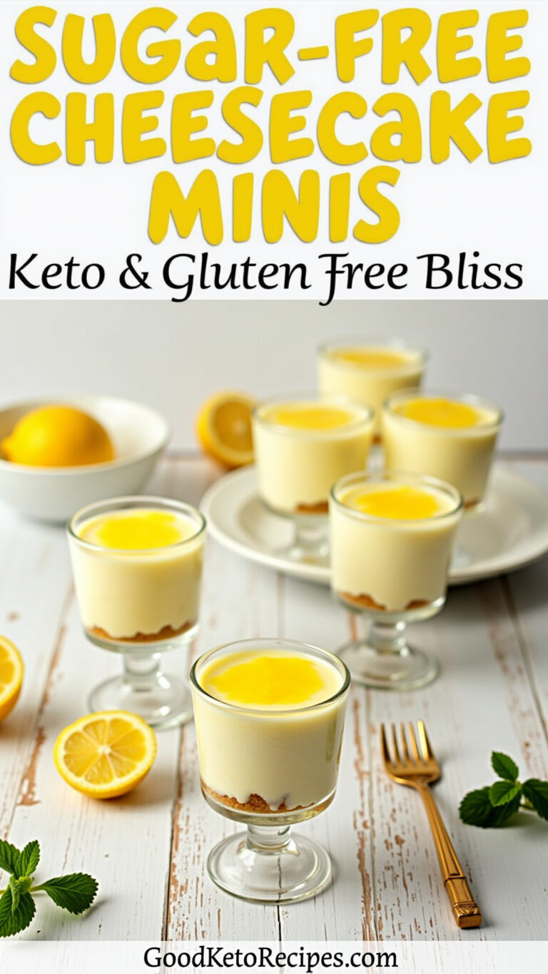 Sugar-Free Lemon Cheesecake Minis: Keto & Gluten-Free Bliss