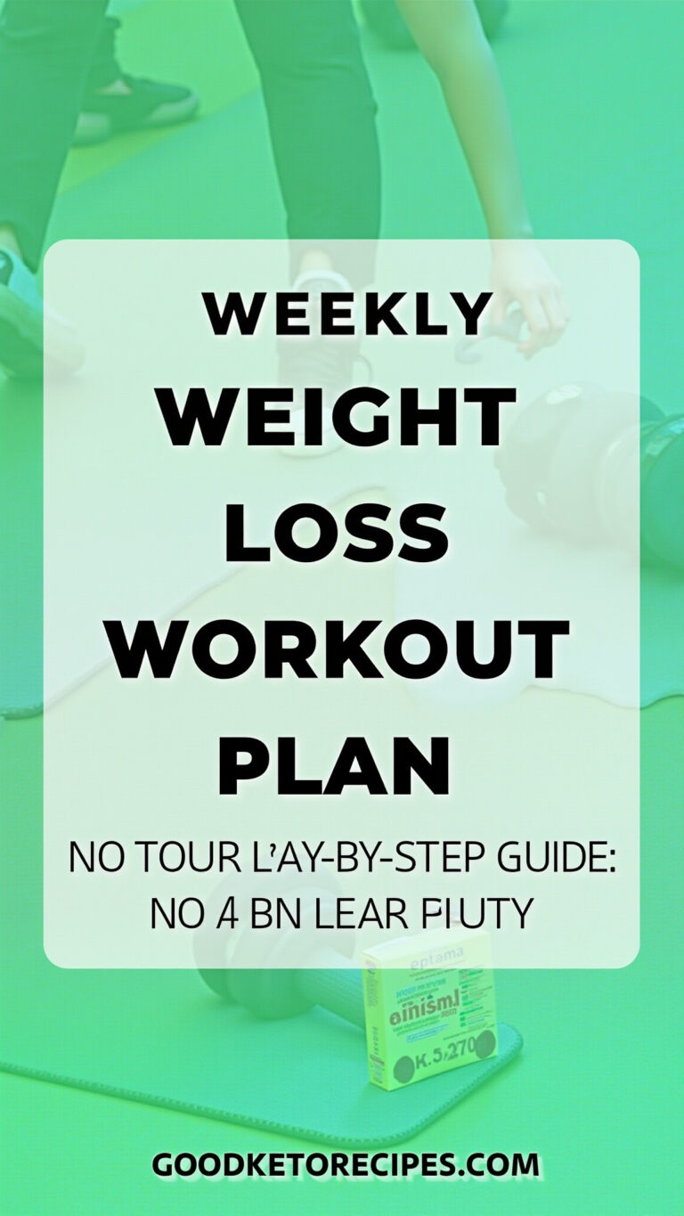 Weekly Weight Loss Workout Plan: A Step-by-Step Guide